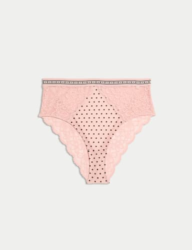 Alma Lace High Waisted Brazilian Knickers.
