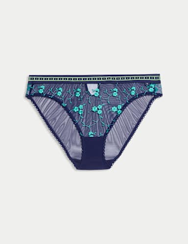 Karina Embroidery High Leg Knickers.