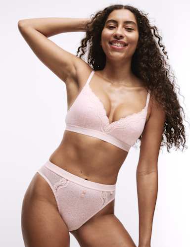2pk Lotta High Waisted High Leg Knickers with Cotton.