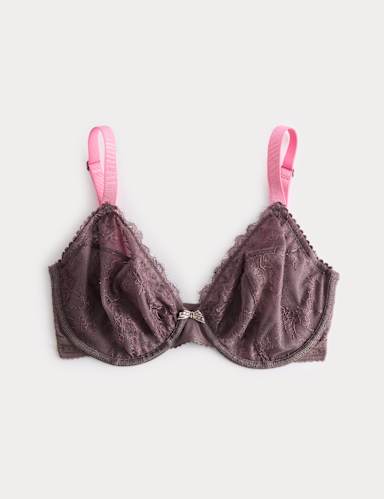 Anna Lace Wired Plunge Bra (F-H).