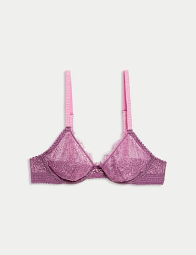 Anna Lace Wired Plunge Bra (A-E).