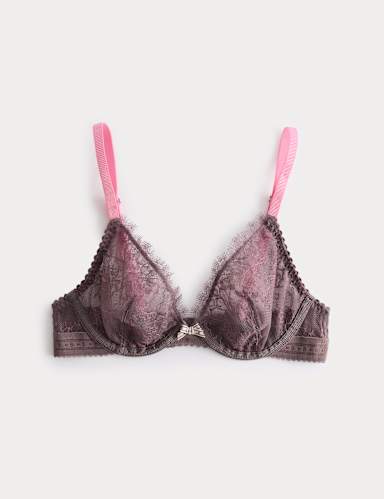 Anna Lace Wired Plunge Bra (A-E).