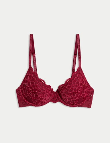 Cleo Lace Wired Demi Cup Bra (A-E).