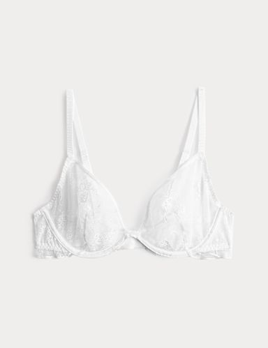 Helena Embroidered Wired Plunge Bra (A-E).