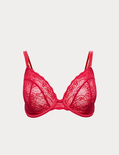 Ida Lace Wired Plunge Bra (F-H).