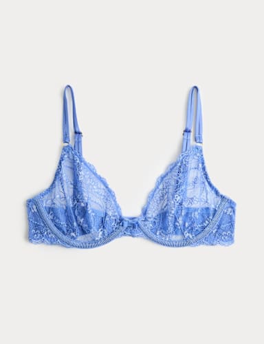 Ida Lace Wired Plunge Bra (A-E).