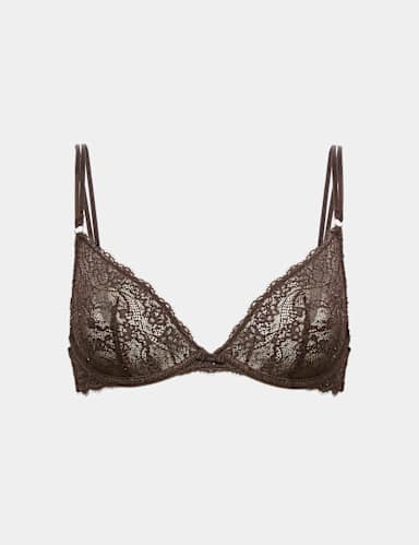 Ida Lace Sequin Wired Plunge Bra A-E.