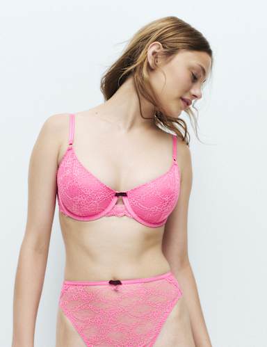 2 Pack Ida Lace High Leg Knickers.