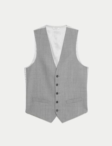 Pure Wool Check Waistcoat.