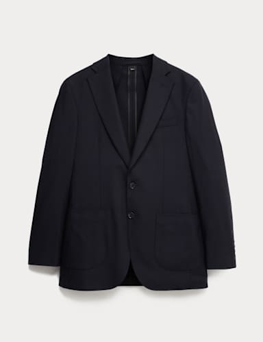Tailored Fit Italian Wool Blend Performance Jacket.