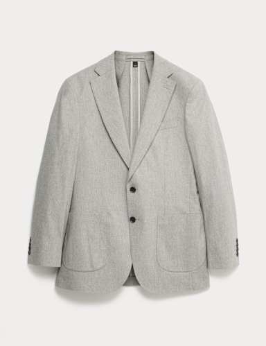 Tailored Fit Italian Wool Blend Performance Jacket.