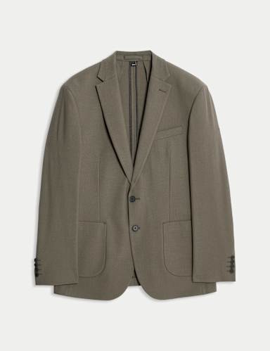 Tailored Fit Wool Blend Performance Jacket.