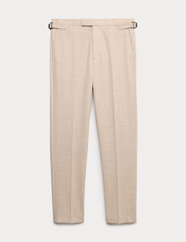Tailored Fit Merino Wool Rich Trousers.