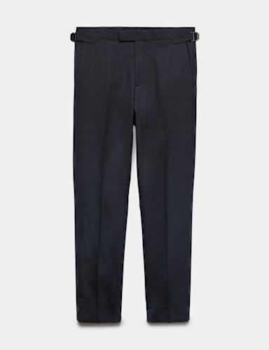 Tailored Fit Suit Trousers with Wool.