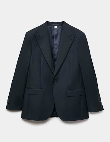Tailored Fit Wool Rich Jacket with Mohair.