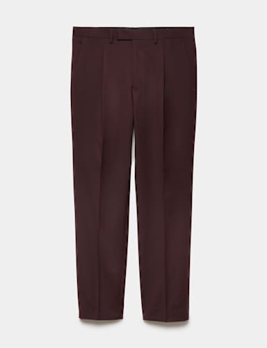Regular Fit Wool Rich Suit Trousers with Merino Wool.