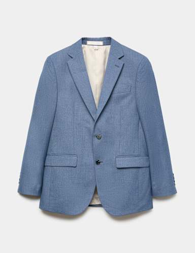 Tailored Fit Textured Jacket.