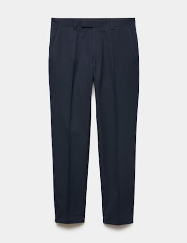 Tailored Fit Textured Suit Trousers.