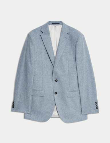 Tailored Fit Wool Rich Tweed Suit Jacket.