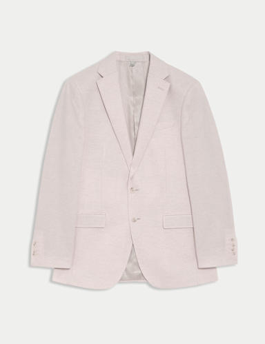 Tailored Fit Wool Rich Tweed Suit Jacket.