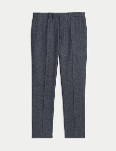 Tailored Fit Wool Rich Tweed Suit Trousers.