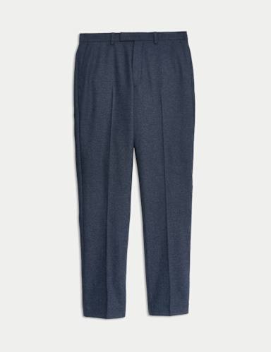 Tailored Fit Wool Rich Tweed Suit Trousers.