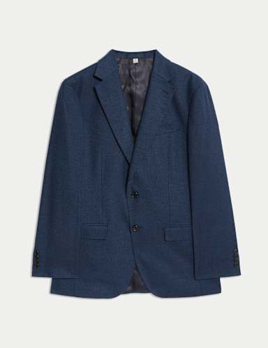 Tailored Fit Italian Wool Blend Suit Jacket.