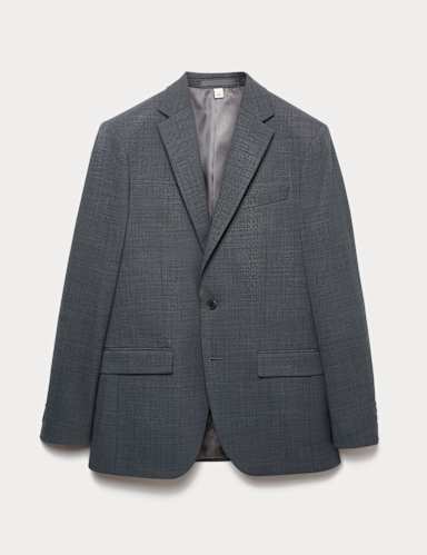 Slim Fit Wool Blend Suit Jacket.