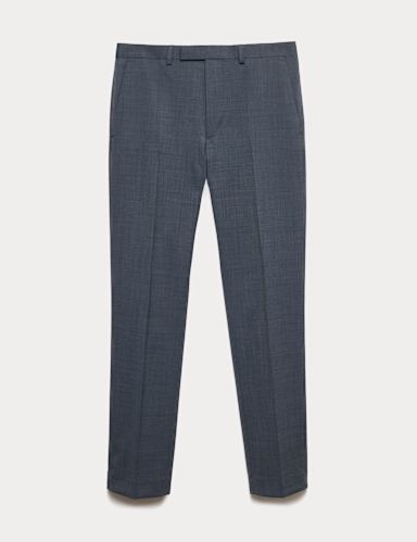 Slim Fit Wool Blend Suit Trousers.