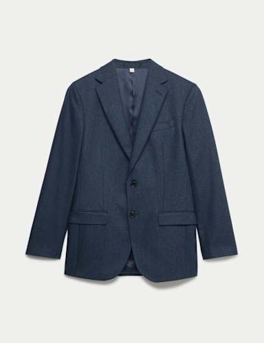 Tailored Fit Italian Wool Rich Tweed Suit Jacket.