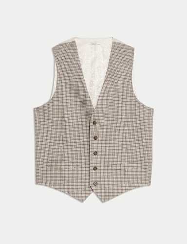 Puppytooth Check Waistcoat.
