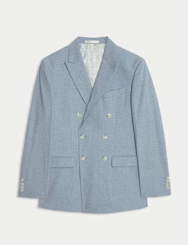 Slim Fit Double Breasted Suit Jacket.