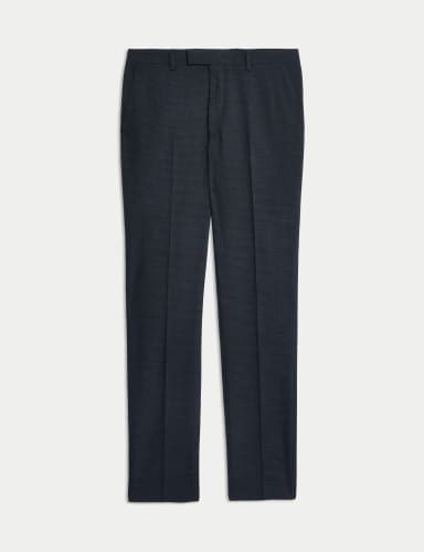 Skinny Fit Check Suit Trousers.