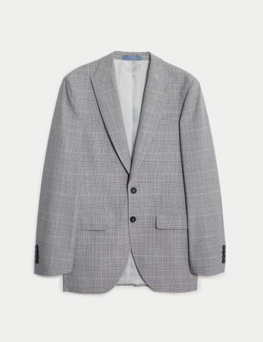 Slim Fit Prince of Wales Check Suit Jacket.
