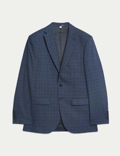 Slim Fit Check Suit Jacket.