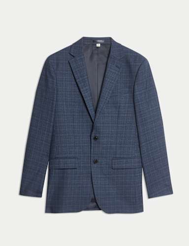 Regular Fit Check Suit Jacket.