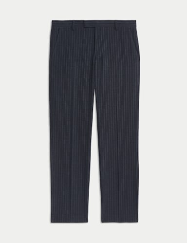 Regular Fit Pinstripe Stretch Suit Trousers.