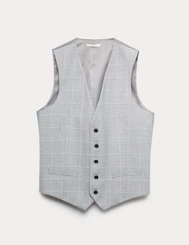 Check Stretch Waistcoat.