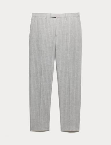 Regular Fit Pinstripe Suit Trousers.
