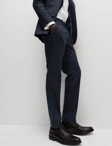 Skinny Fit Checked Trousers.