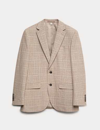 Regular Fit Prince of Wales Check Jacket.