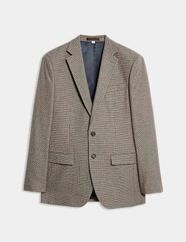 Regular Fit Puppytooth Suit Jacket.