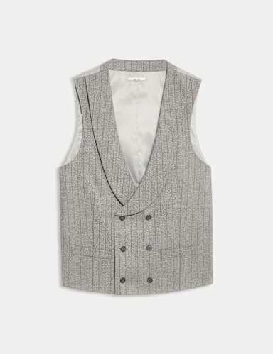 Slim Fit Pinstripe Waistcoat.