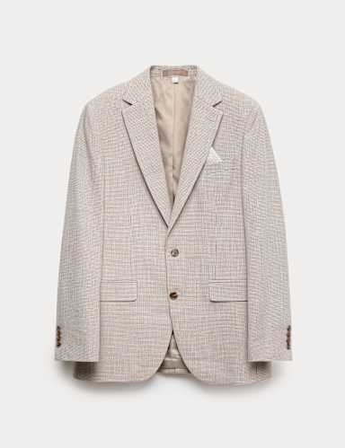 Tailored Fit Grid Check Jacket.