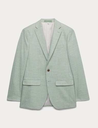 Slim Fit Textured Stretch Suit Jacket.