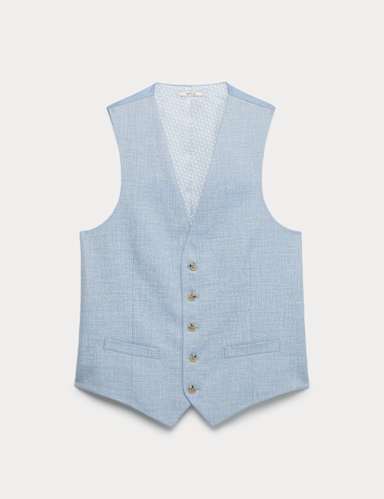 Textured Stretch Waistcoat.