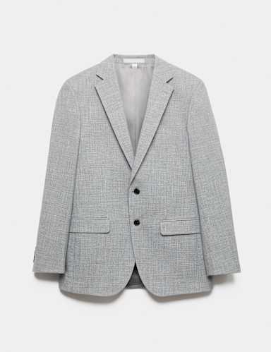 Regular Fit Textured Suit Jacket.