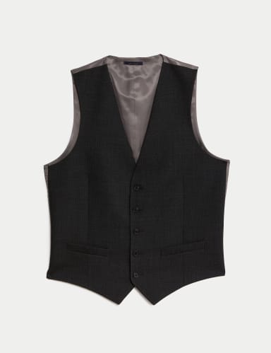 Regular Fit Pure Wool Waistcoat.