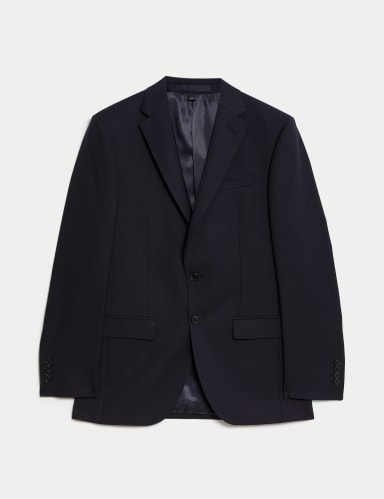 Slim Fit Pure Wool Herringbone Suit Jacket.