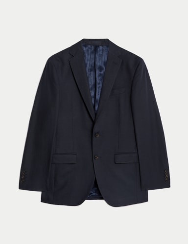 Tailored Fit Silk & Linen Blend Suit Jacket.